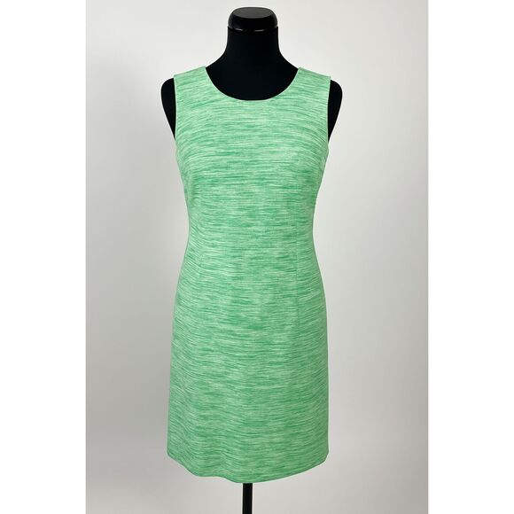 Milly | “Coco” Sleeveless Sheath Dress in Green Abstract Brushed Print | Size 0 - Picture 1 of 6